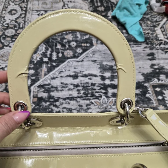 Christian Dior Lady Dior Bag Cannage Quilt Patent Large - Picture 4 of 16